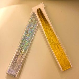 Gold and silver hair tinsel